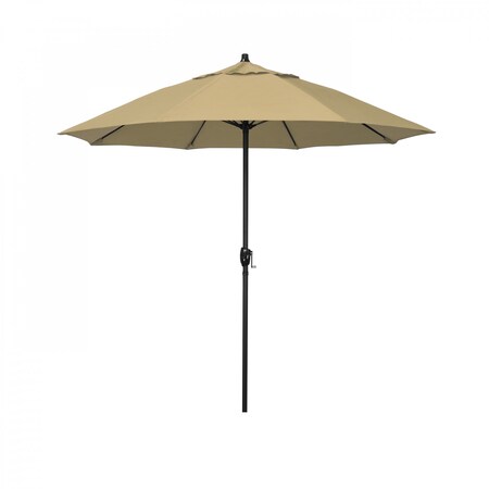 7.5' Bronze Aluminum Market Patio Umbrella, Olefin Champagne